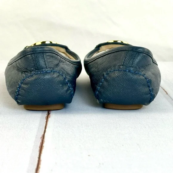 Michael Kors Navy Blue Fulton Moccasin Ballet Flat Size 9.5 - Picture 9 of 15